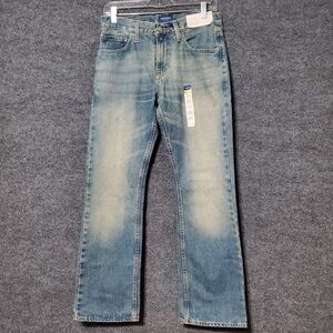 Arizona Flex Men's Straight Fit Boot Cut Leg Jeans Light Whisker Size 28x30 New